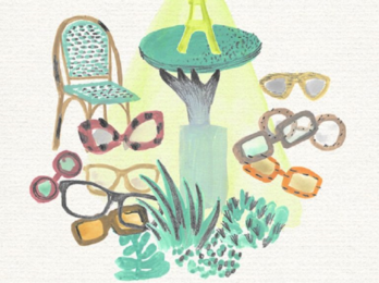 Dessin des lunettes en terrasse par Alice Gantier