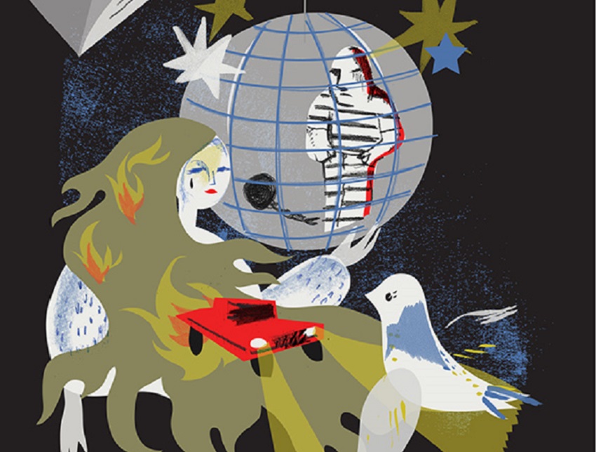 Illustration de la causeire Le pigeon par Alice Gantier