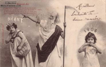 Carte Postale Nouvelle Année 1904