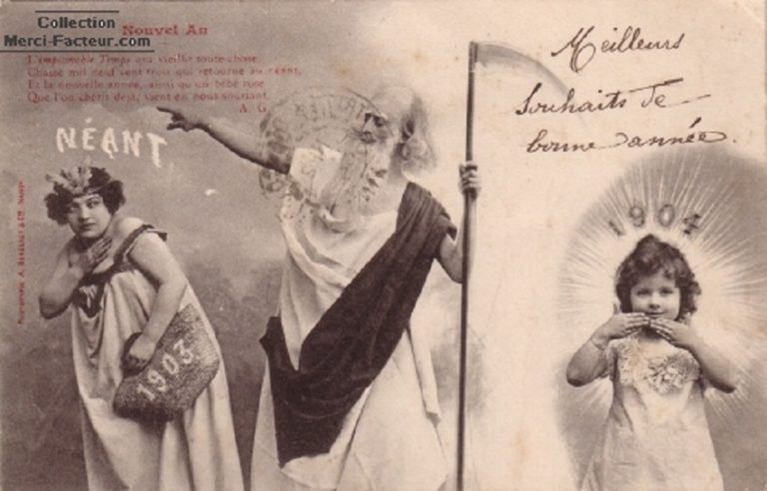 Carte Postale Nouvelle Année 1904