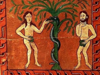 Adam et Eve avec le serpent