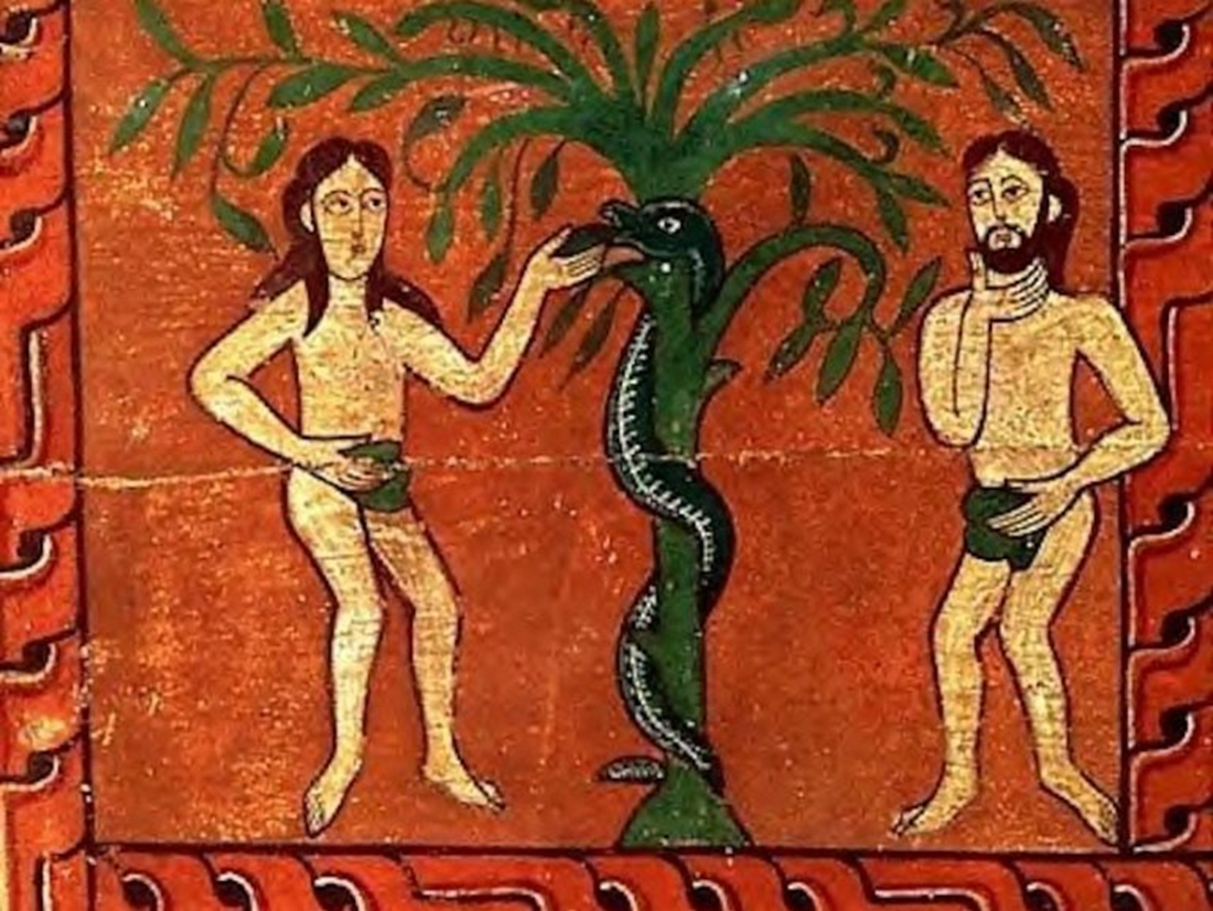 Adam et Eve avec le serpent