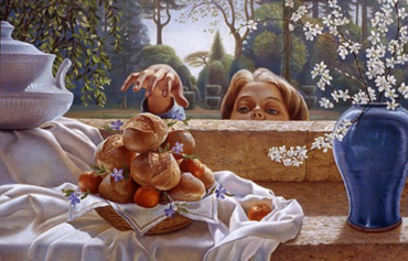 La petite gourmande, tableau de Pierre Lussier