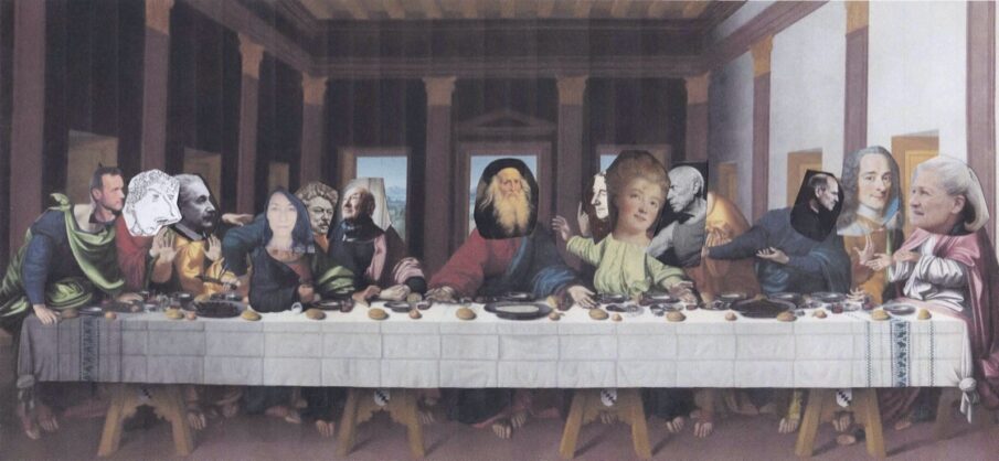 Collage d'Aurelia Gantier autour de La Cène de Léonard de Vinci